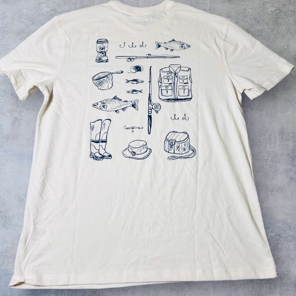 Goodfellow & Co Cream Short-Sleeve Fishing - Outdoors  Graphic Tee